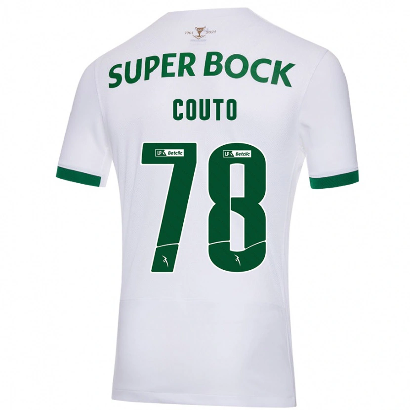 Danxen Uomo Maglia Mauro Couto #78 Bianco Verde Kit Gara Away 2024/25 Maglietta