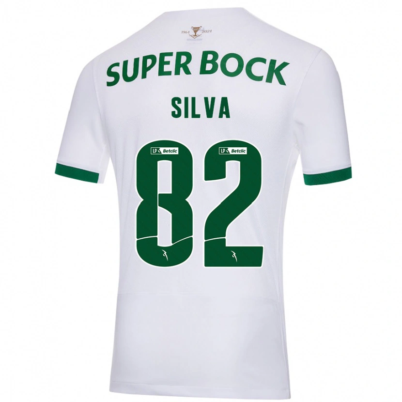 Danxen Uomo Maglia Gabriel Silva #82 Bianco Verde Kit Gara Away 2024/25 Maglietta