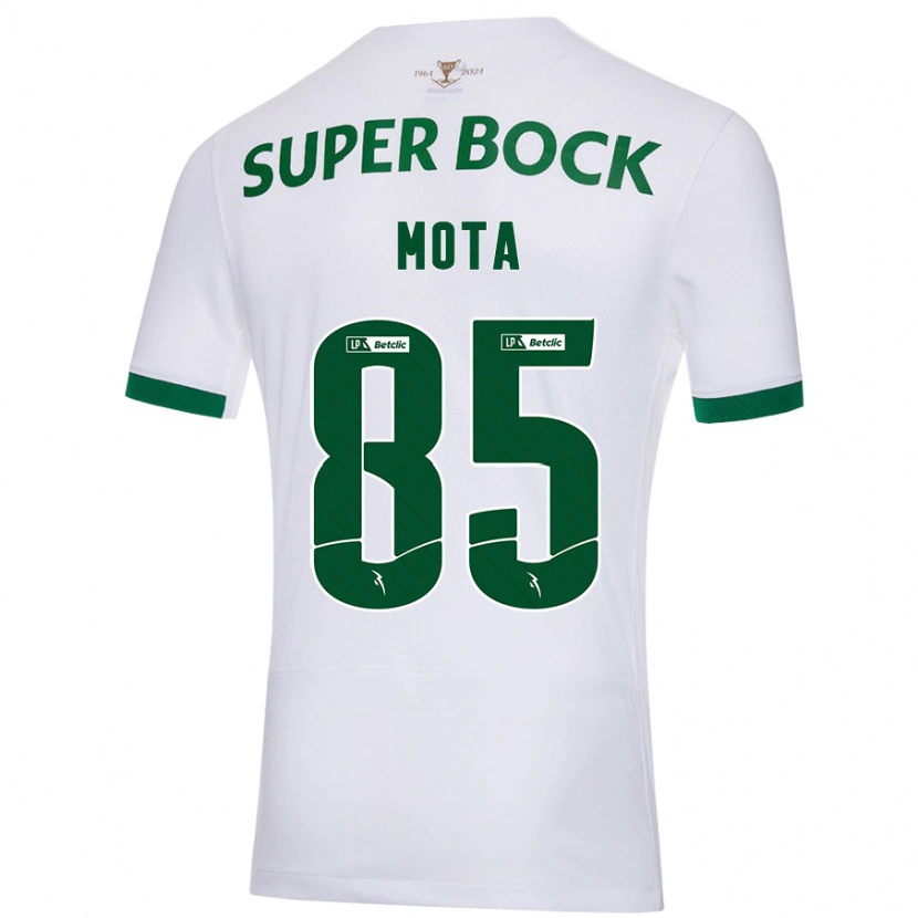 Danxen Uomo Maglia Rafael Mota #85 Bianco Verde Kit Gara Away 2024/25 Maglietta
