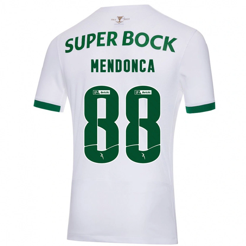 Danxen Uomo Maglia Manuel Mendonça #88 Bianco Verde Kit Gara Away 2024/25 Maglietta