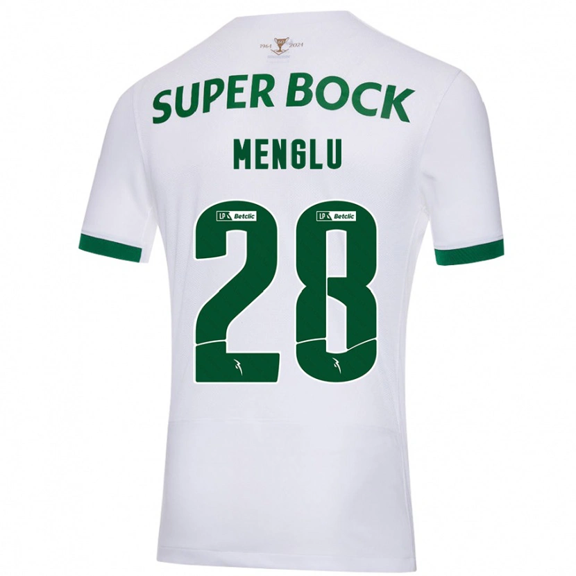 Danxen Uomo Maglia Shen Menglu #28 Bianco Verde Kit Gara Away 2024/25 Maglietta