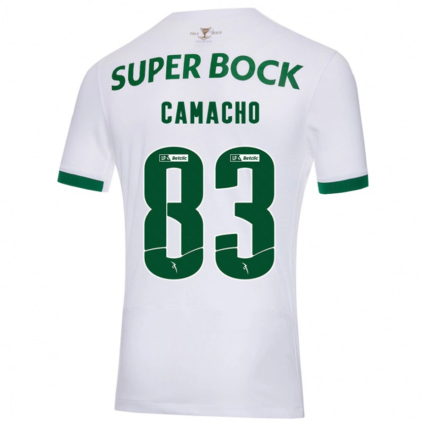 Danxen Uomo Maglia Rafael Camacho #83 Bianco Verde Kit Gara Away 2024/25 Maglietta