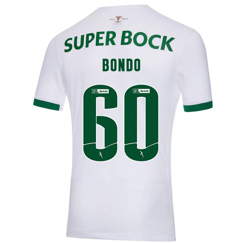 Danxen Uomo Maglia Pedro Bondo #60 Bianco Verde Kit Gara Away 2024/25 Maglietta