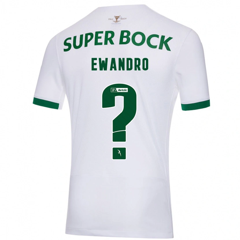 Danxen Uomo Maglia Ewandro #0 Bianco Verde Kit Gara Away 2024/25 Maglietta