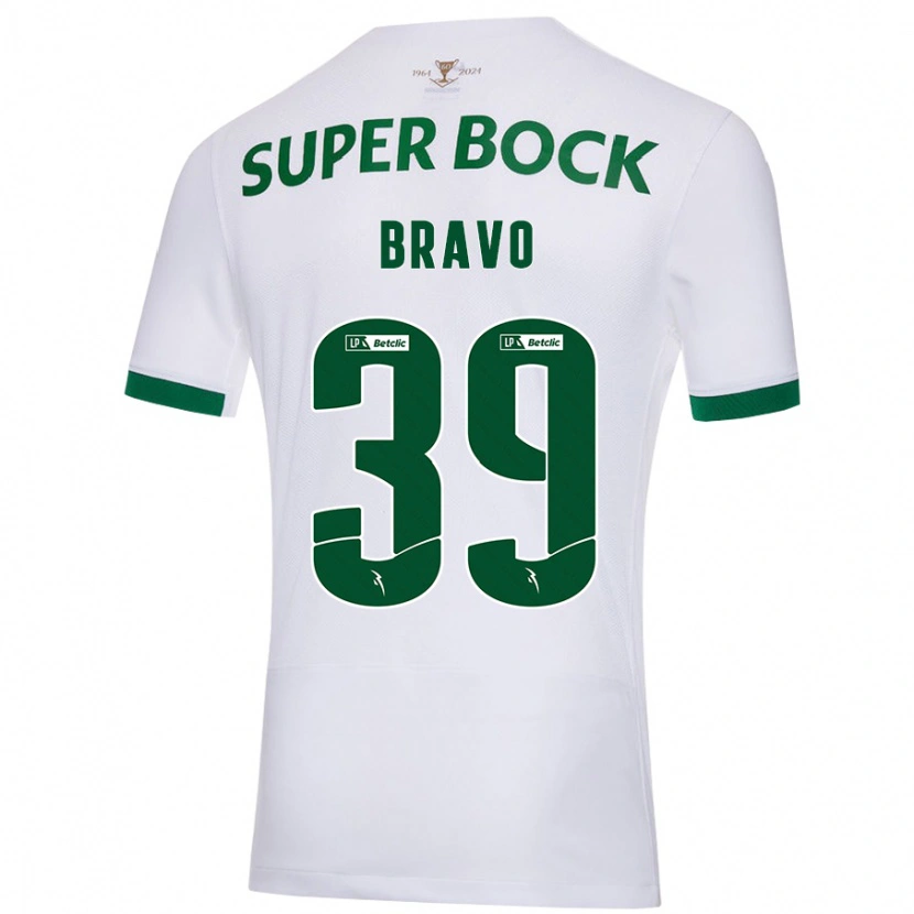 Danxen Uomo Maglia Bravo #39 Bianco Verde Kit Gara Away 2024/25 Maglietta