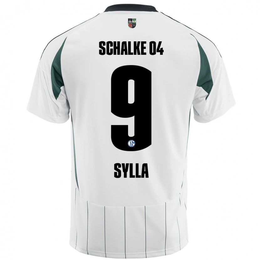 Danxen Uomo Maglia Moussa Sylla #9 Bianco Verde Kit Gara Away 2024/25 Maglietta