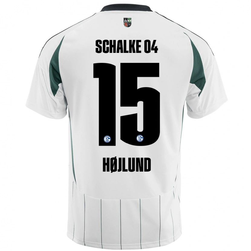 Danxen Uomo Maglia Emil Højlund #15 Bianco Verde Kit Gara Away 2024/25 Maglietta