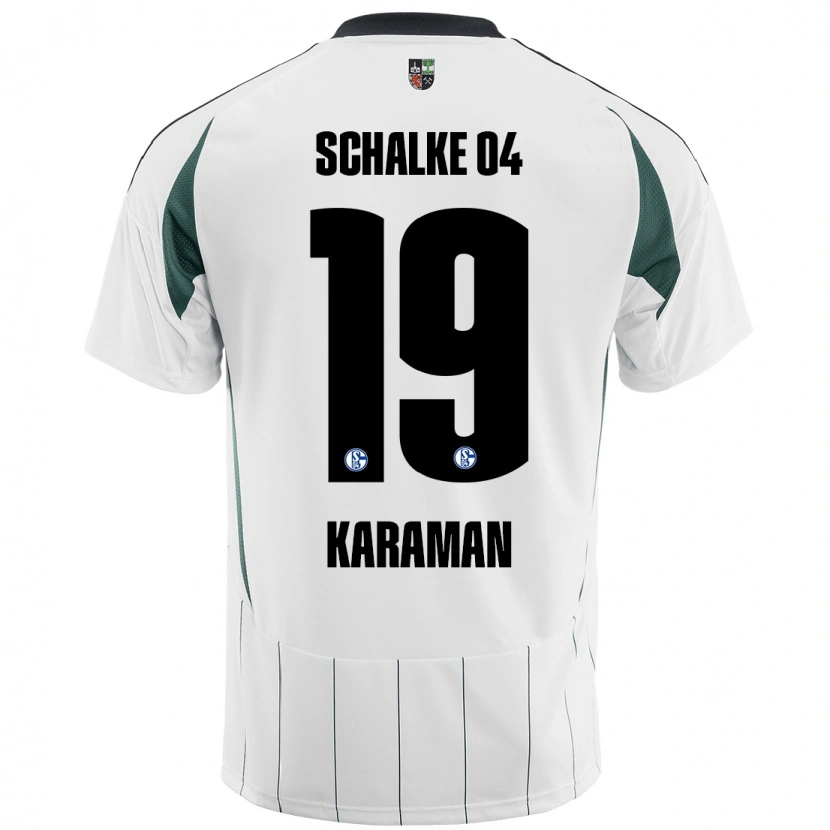 Danxen Uomo Maglia Kenan Karaman #19 Bianco Verde Kit Gara Away 2024/25 Maglietta