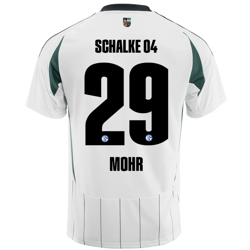 Danxen Uomo Maglia Tobias Mohr #29 Bianco Verde Kit Gara Away 2024/25 Maglietta
