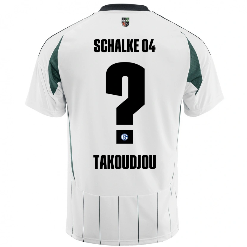 Danxen Uomo Maglia Alan Takoudjou #0 Bianco Verde Kit Gara Away 2024/25 Maglietta