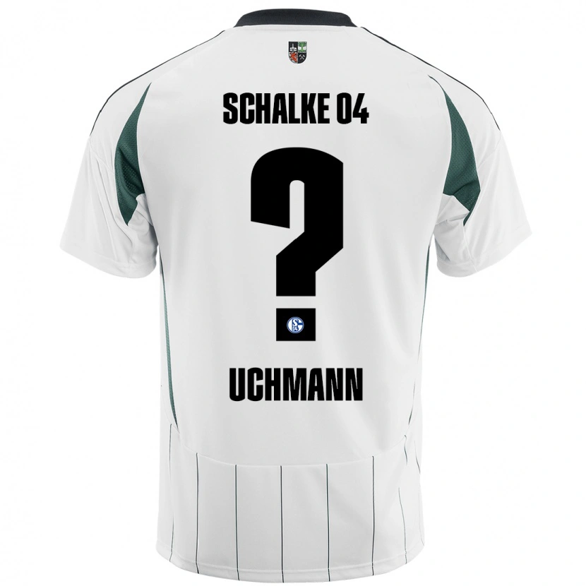 Danxen Uomo Maglia Ty Uchmann #0 Bianco Verde Kit Gara Away 2024/25 Maglietta