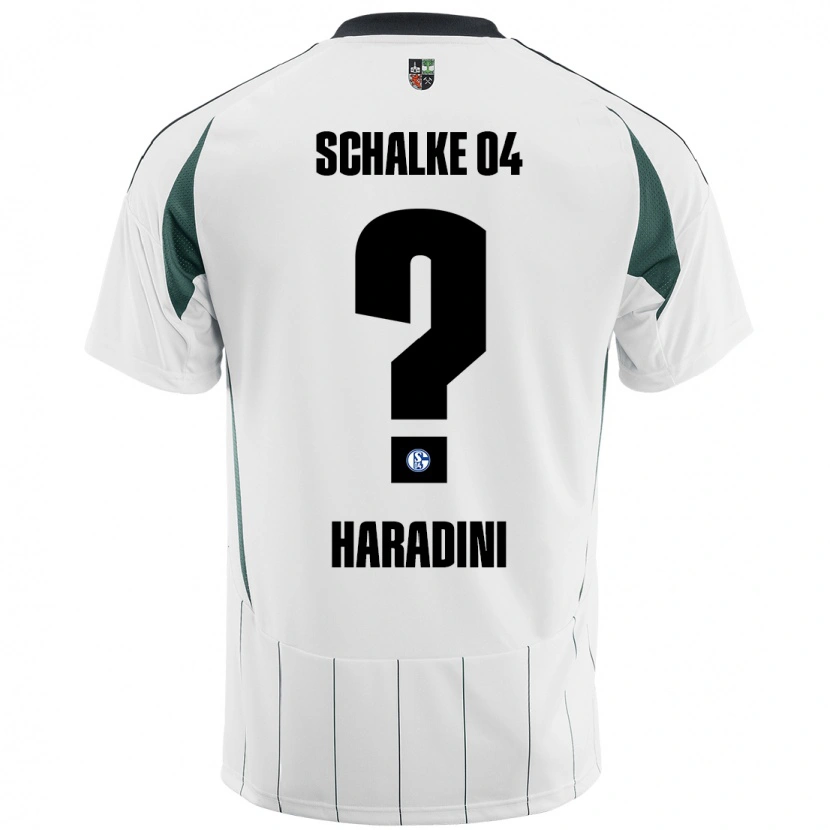 Danxen Uomo Maglia Hassan Haradini #0 Bianco Verde Kit Gara Away 2024/25 Maglietta