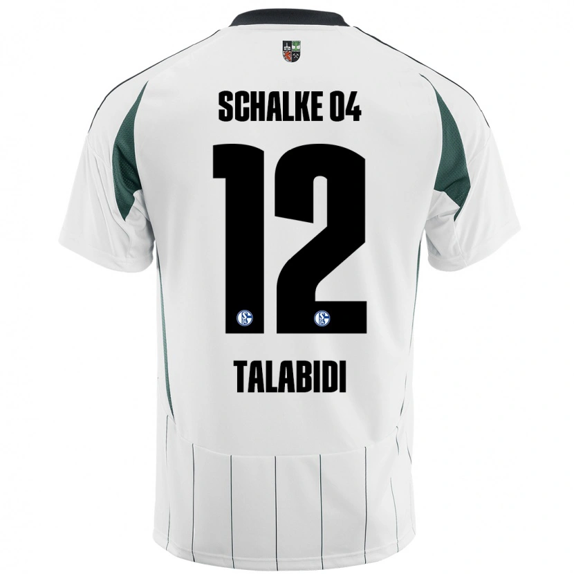 Danxen Uomo Maglia Malik Talabidi #12 Bianco Verde Kit Gara Away 2024/25 Maglietta