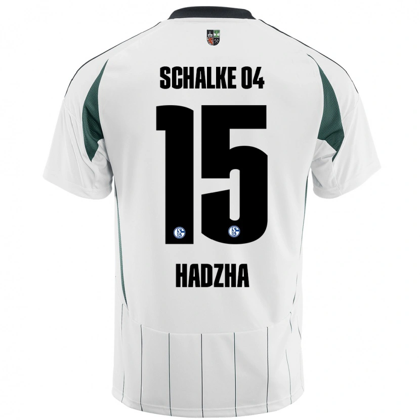 Danxen Uomo Maglia Nedzhib Hadzha #15 Bianco Verde Kit Gara Away 2024/25 Maglietta