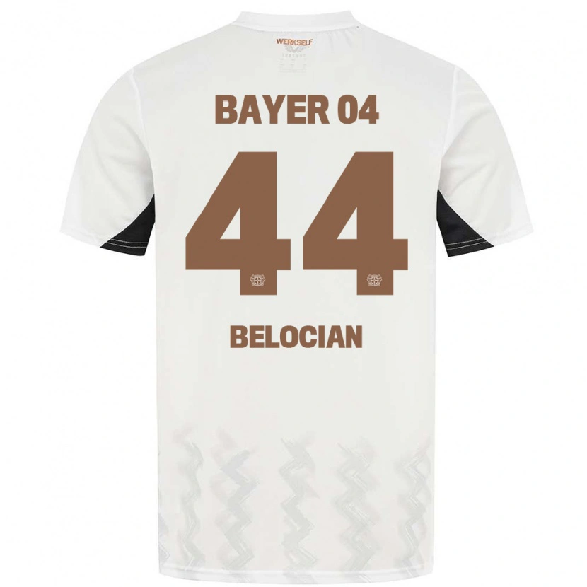Danxen Uomo Maglia Jeanuël Belocian #44 Bianco Nero Kit Gara Away 2024/25 Maglietta