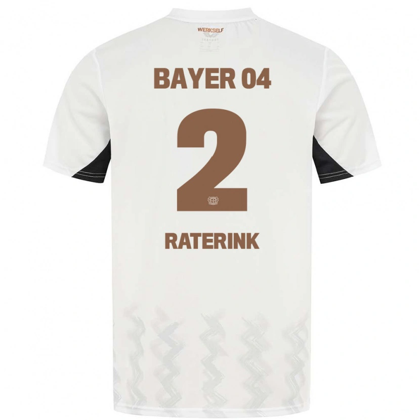 Danxen Uomo Maglia Othniël Raterink #2 Bianco Nero Kit Gara Away 2024/25 Maglietta