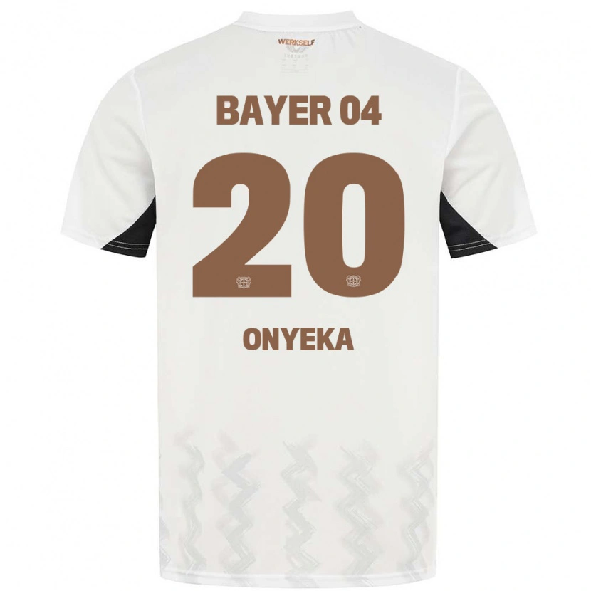 Danxen Uomo Maglia Francis Onyeka #20 Bianco Nero Kit Gara Away 2024/25 Maglietta