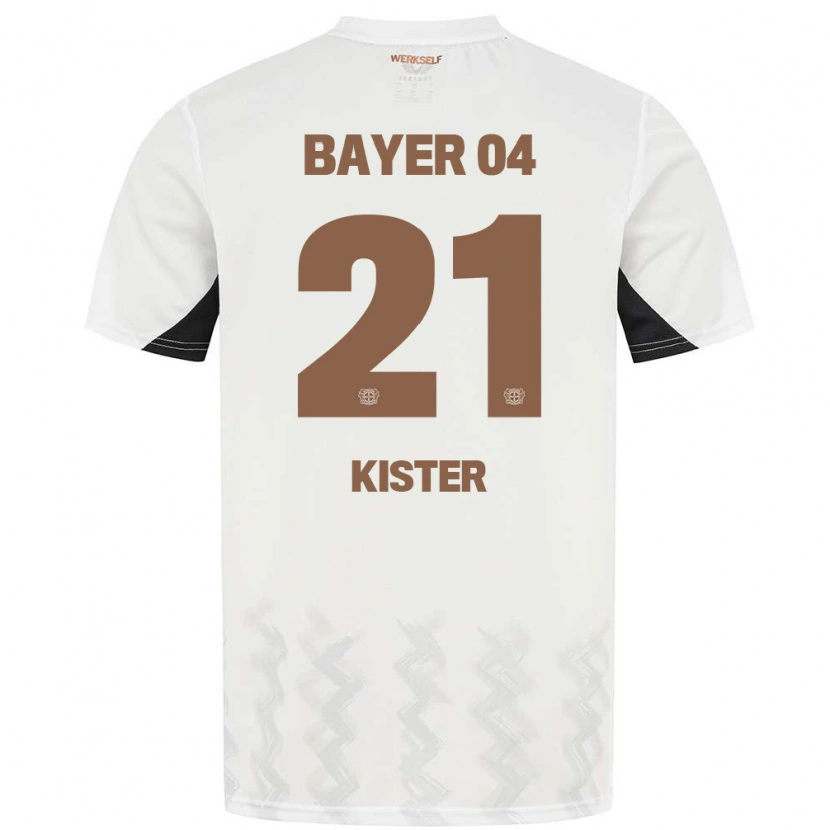 Danxen Uomo Maglia Akim Kister #21 Bianco Nero Kit Gara Away 2024/25 Maglietta