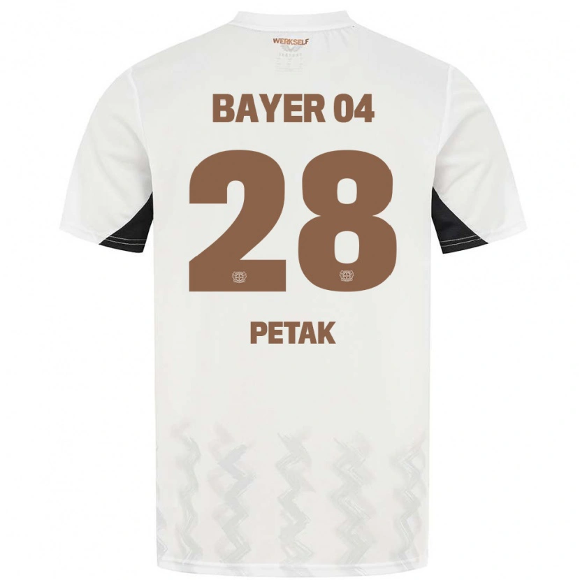 Danxen Uomo Maglia Raoul Petak #28 Bianco Nero Kit Gara Away 2024/25 Maglietta
