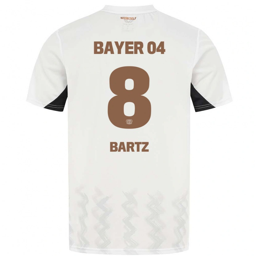 Danxen Uomo Maglia Paulina Bartz #8 Bianco Nero Kit Gara Away 2024/25 Maglietta