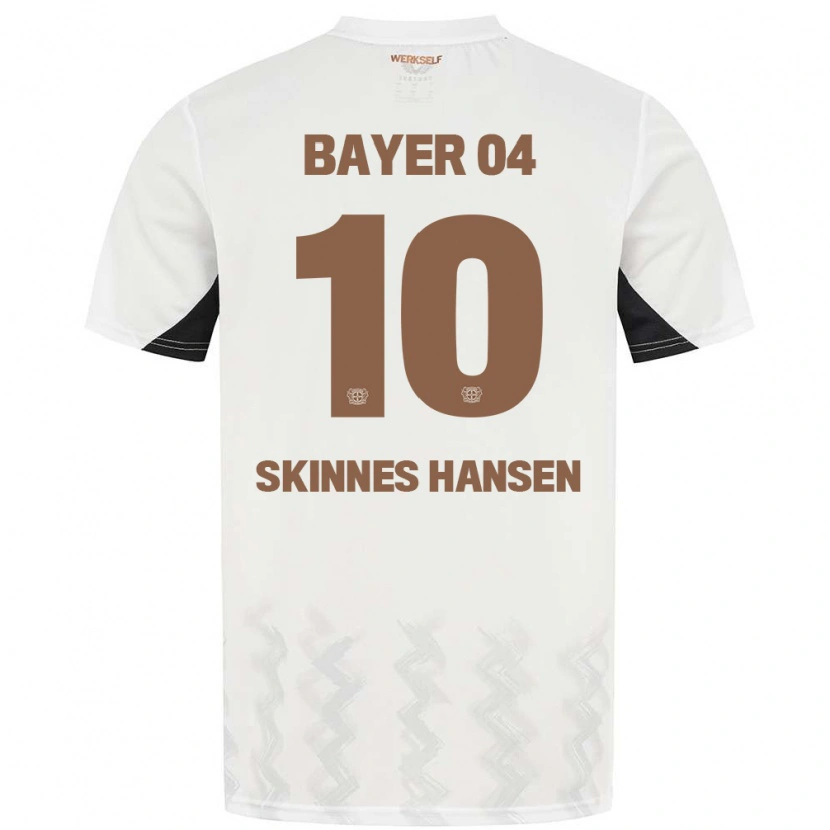 Danxen Uomo Maglia Synne Skinnes Hansen #10 Bianco Nero Kit Gara Away 2024/25 Maglietta