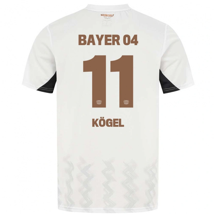 Danxen Uomo Maglia Kristin Kögel #11 Bianco Nero Kit Gara Away 2024/25 Maglietta