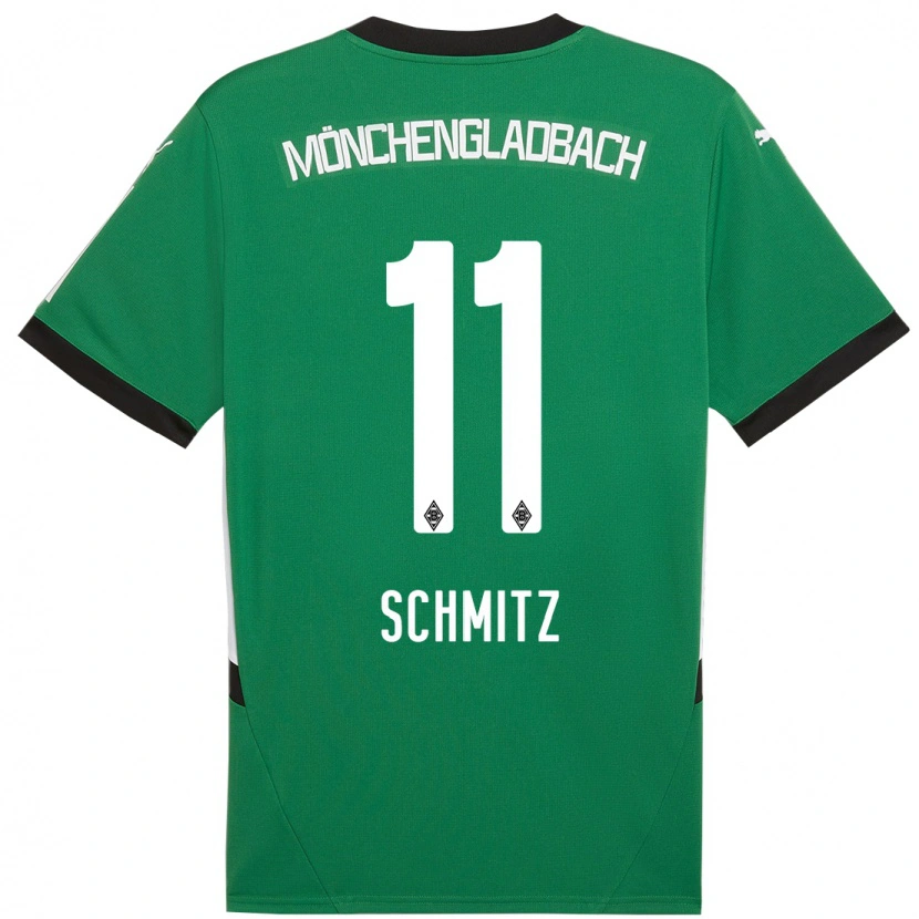 Danxen Uomo Maglia Louisa Schmitz #11 Verde Bianco Kit Gara Away 2024/25 Maglietta