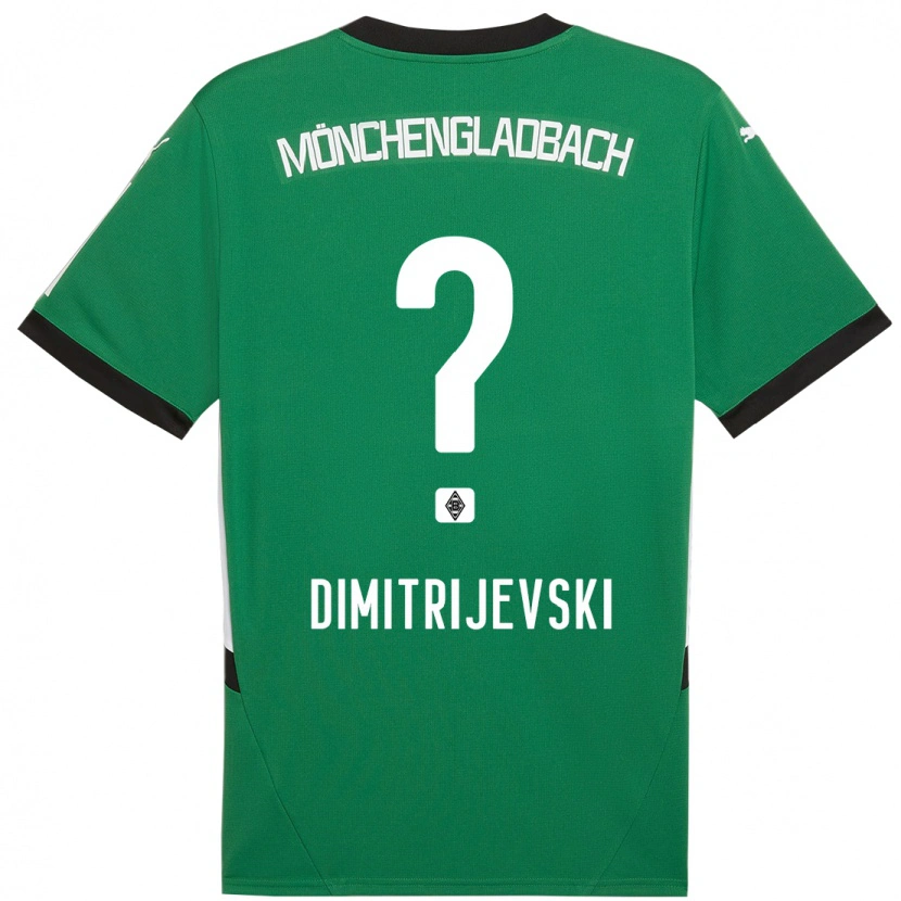Danxen Uomo Maglia Maximilian Dimitrijevski #0 Verde Bianco Kit Gara Away 2024/25 Maglietta
