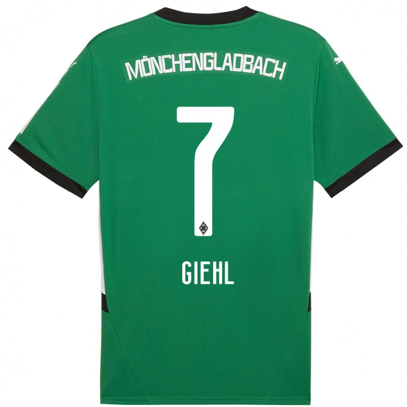 Danxen Uomo Maglia Madita Giehl #7 Verde Bianco Kit Gara Away 2024/25 Maglietta