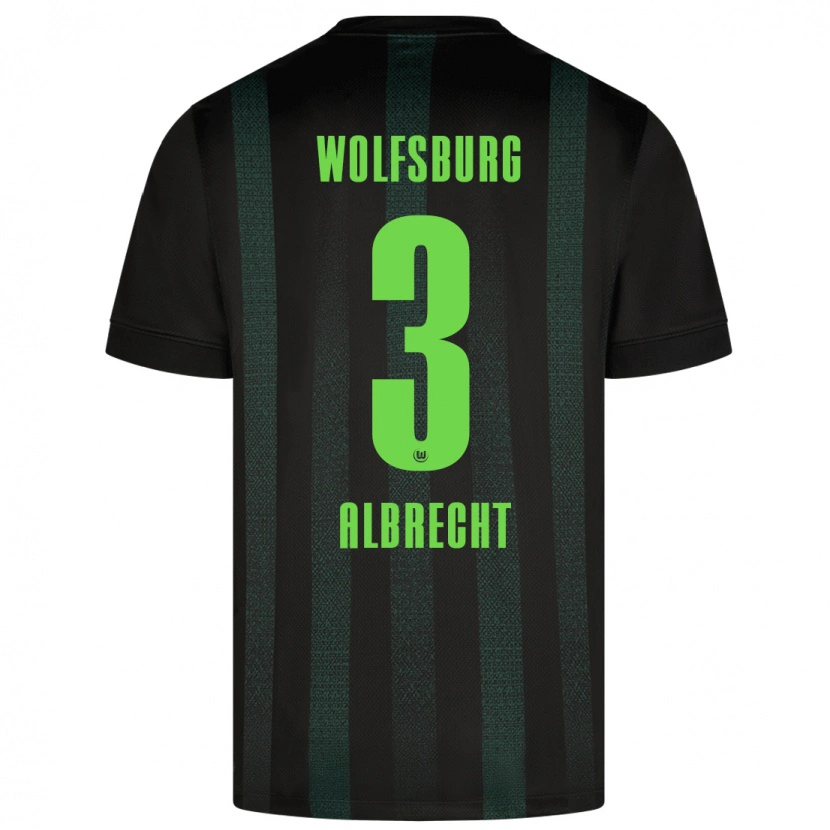 Danxen Uomo Maglia Ben Albrecht #3 Verde Scuro Kit Gara Away 2024/25 Maglietta