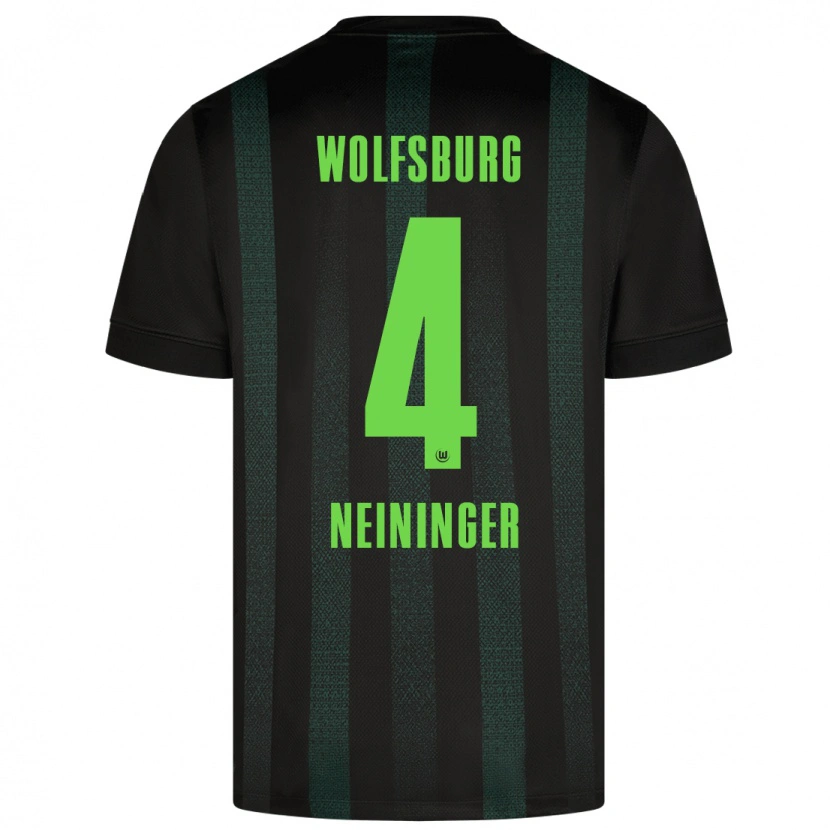 Danxen Uomo Maglia Till Neininger #4 Verde Scuro Kit Gara Away 2024/25 Maglietta