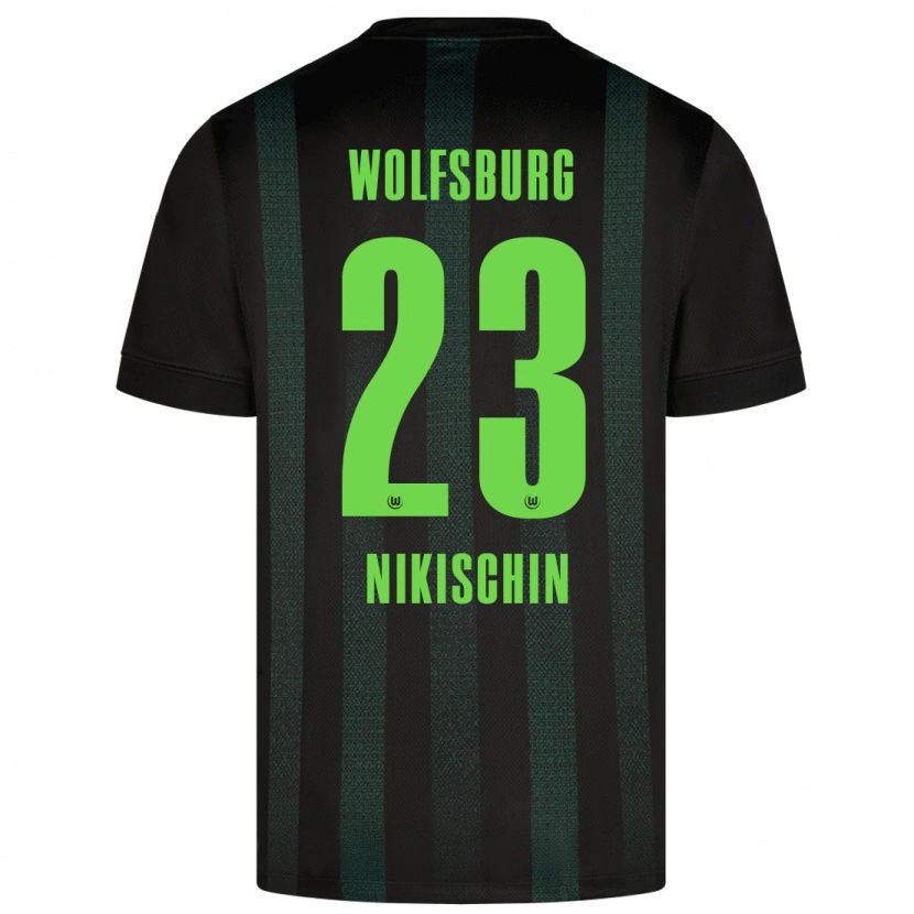 Danxen Uomo Maglia Adrian Nikischin #23 Verde Scuro Kit Gara Away 2024/25 Maglietta