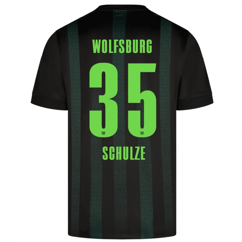 Danxen Uomo Maglia Philipp Schulze #35 Verde Scuro Kit Gara Away 2024/25 Maglietta