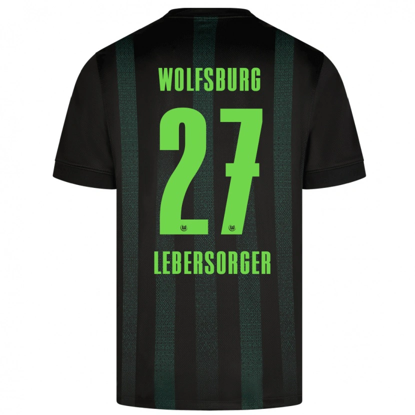 Danxen Uomo Maglia Kevin Lebersorger #27 Verde Scuro Kit Gara Away 2024/25 Maglietta