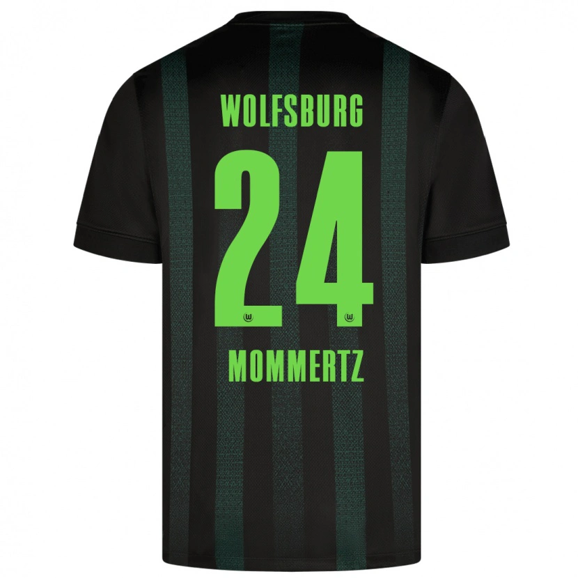 Danxen Uomo Maglia Benjamin Mommertz #24 Verde Scuro Kit Gara Away 2024/25 Maglietta