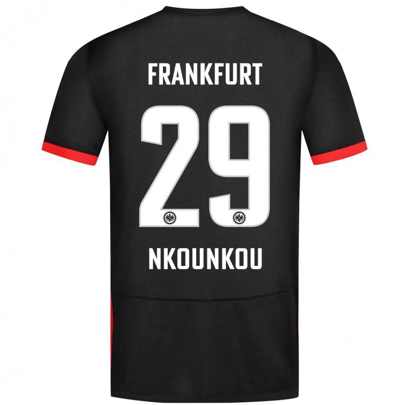 Danxen Uomo Maglia Niels Nkounkou #29 Nero Kit Gara Away 2024/25 Maglietta