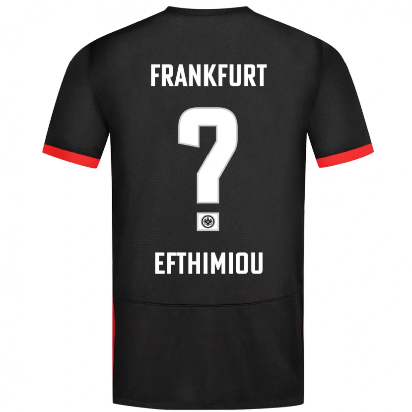 Danxen Uomo Maglia Sissis Efthimiou #0 Nero Kit Gara Away 2024/25 Maglietta