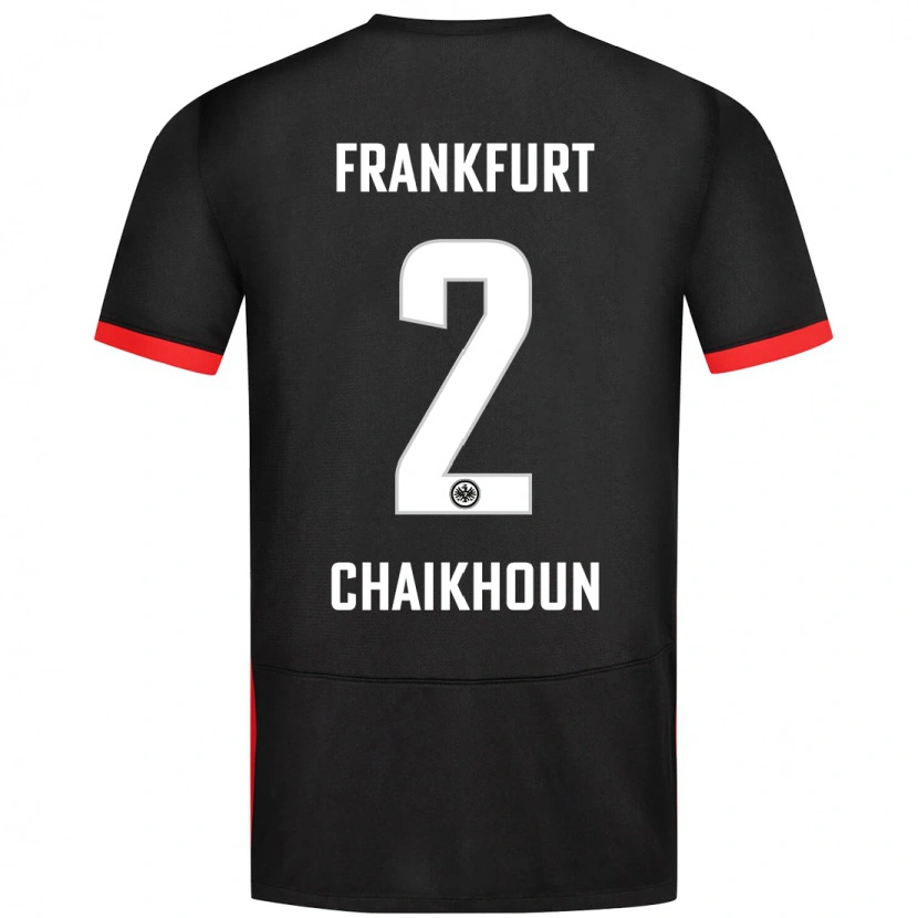 Danxen Uomo Maglia Ayoub Chaikhoun #2 Nero Kit Gara Away 2024/25 Maglietta