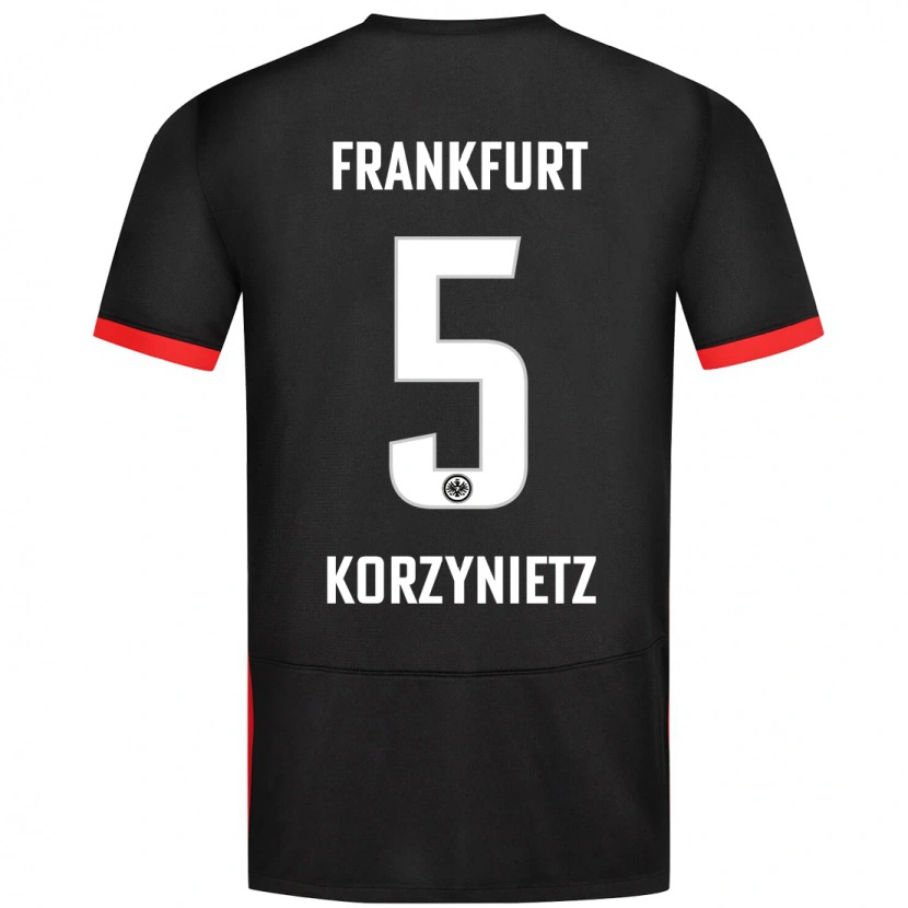 Danxen Uomo Maglia Jaden Korzynietz #5 Nero Kit Gara Away 2024/25 Maglietta