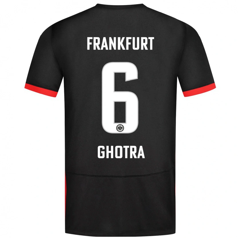 Danxen Uomo Maglia Harpreet Ghotra #6 Nero Kit Gara Away 2024/25 Maglietta