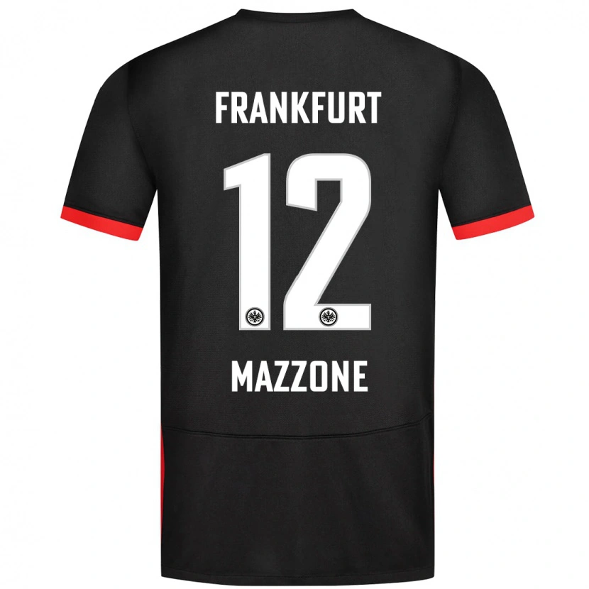 Danxen Uomo Maglia Matteo Mazzone #12 Nero Kit Gara Away 2024/25 Maglietta