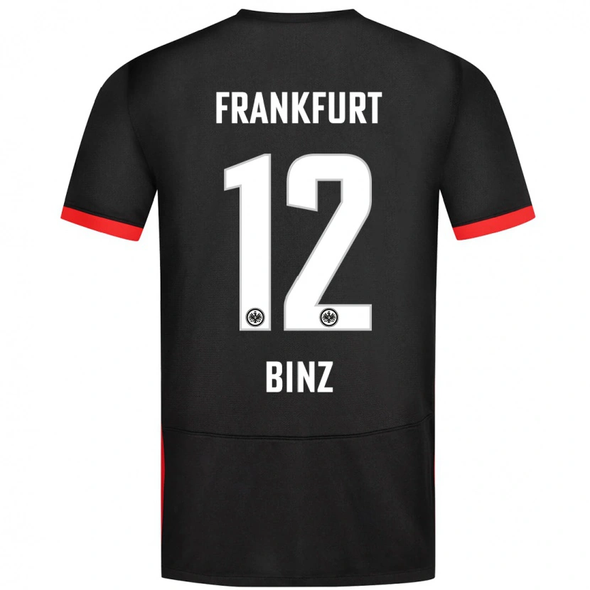 Danxen Uomo Maglia Sam Binz #12 Nero Kit Gara Away 2024/25 Maglietta