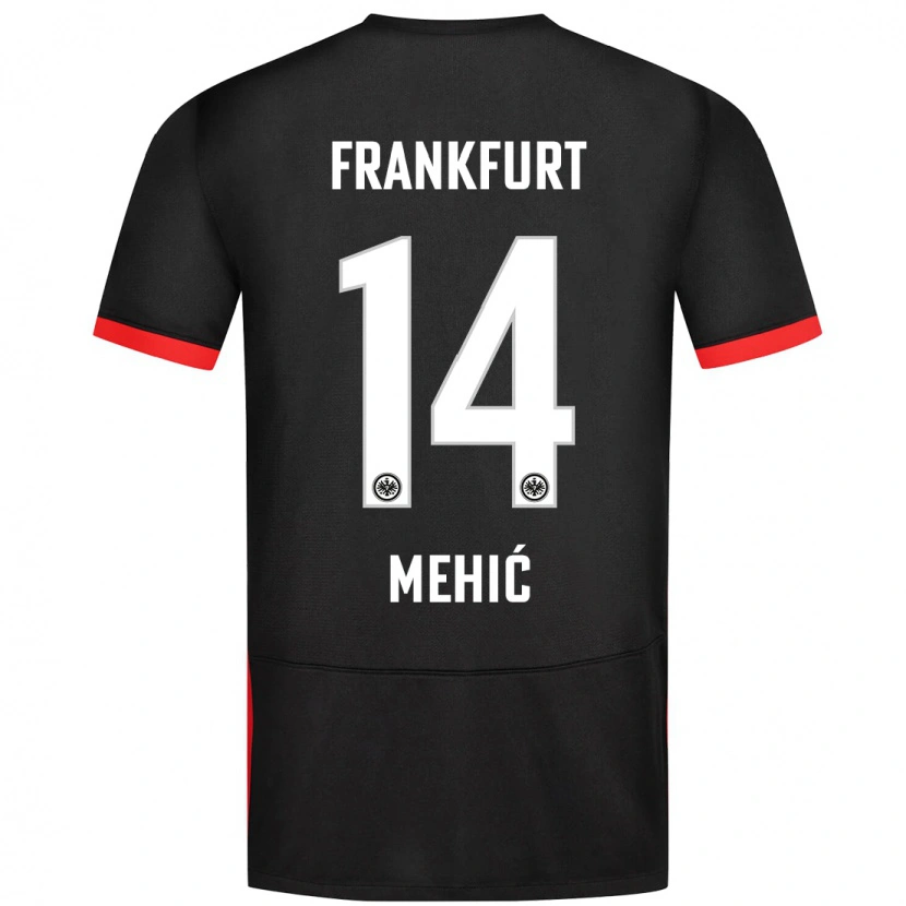 Danxen Uomo Maglia Liam Mehić #14 Nero Kit Gara Away 2024/25 Maglietta