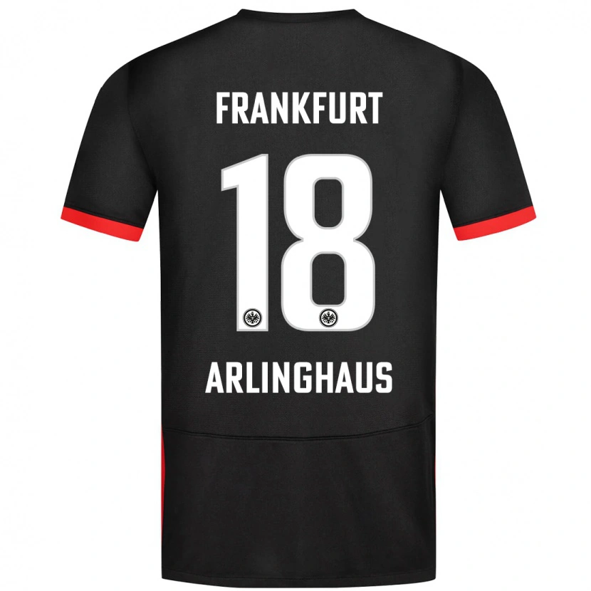 Danxen Uomo Maglia Max Arlinghaus #18 Nero Kit Gara Away 2024/25 Maglietta