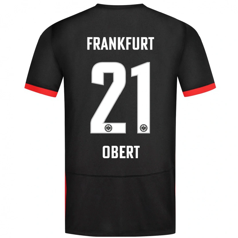 Danxen Uomo Maglia Yuriy Obert #21 Nero Kit Gara Away 2024/25 Maglietta