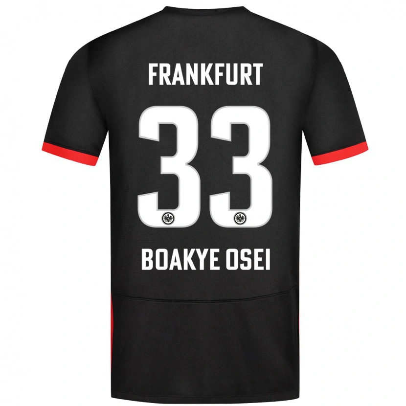 Danxen Uomo Maglia Derek Boakye-Osei #33 Nero Kit Gara Away 2024/25 Maglietta