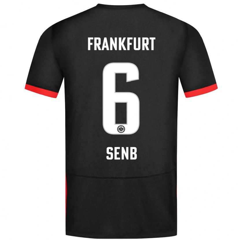 Danxen Uomo Maglia Elisa Senß #6 Nero Kit Gara Away 2024/25 Maglietta