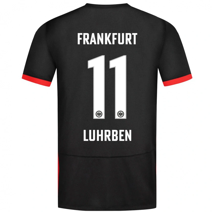 Danxen Uomo Maglia Nina Lührßen #11 Nero Kit Gara Away 2024/25 Maglietta