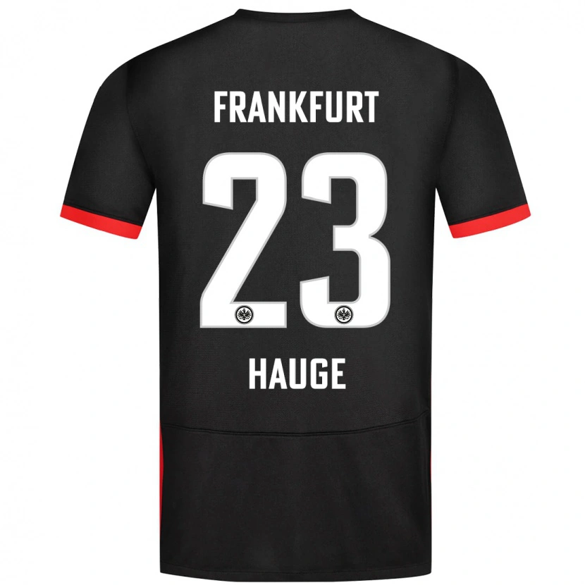 Danxen Uomo Maglia Jens Petter Hauge #23 Nero Kit Gara Away 2024/25 Maglietta