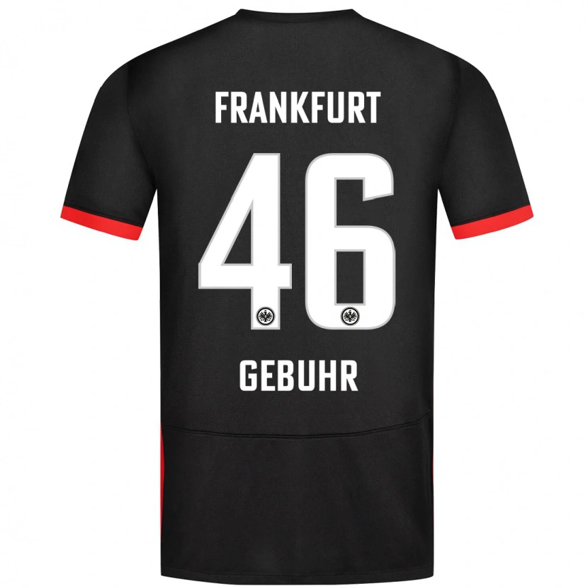 Danxen Uomo Maglia Dario Gebuhr #46 Nero Kit Gara Away 2024/25 Maglietta
